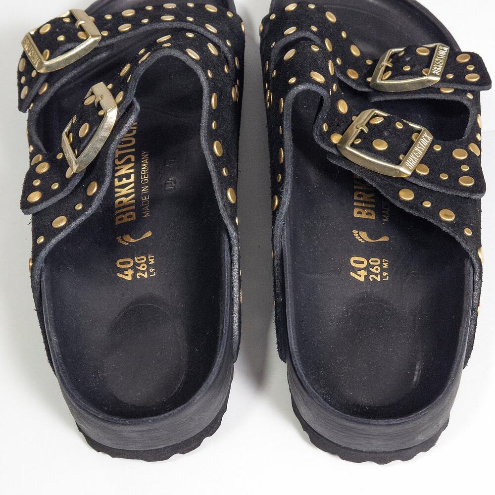 Birkenstock Arizona Sandals Size 40 Black Studded Boho Comfort NWOT - Picture 5 of 8
